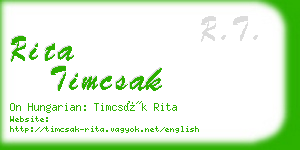 rita timcsak business card